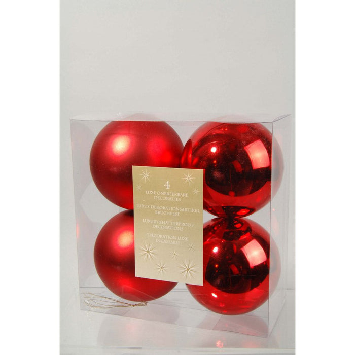 Shatterproof Plain Baubles Pack 4