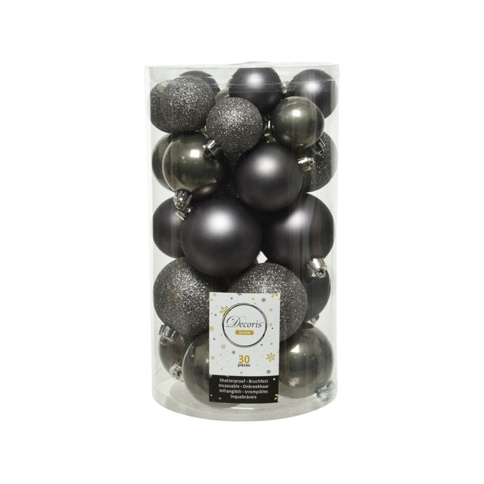 Shatterproof Baubles 6cm Pack 30