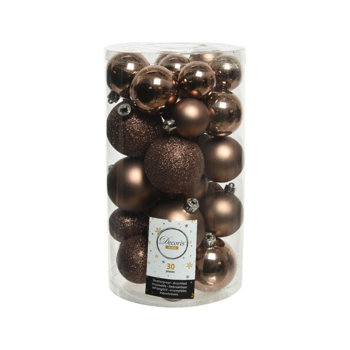 Shatterproof Baubles 6cm Pack 30