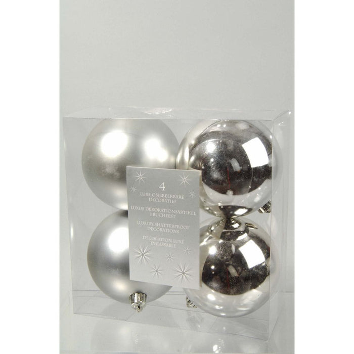 Shatterproof Plain Baubles Pack 4