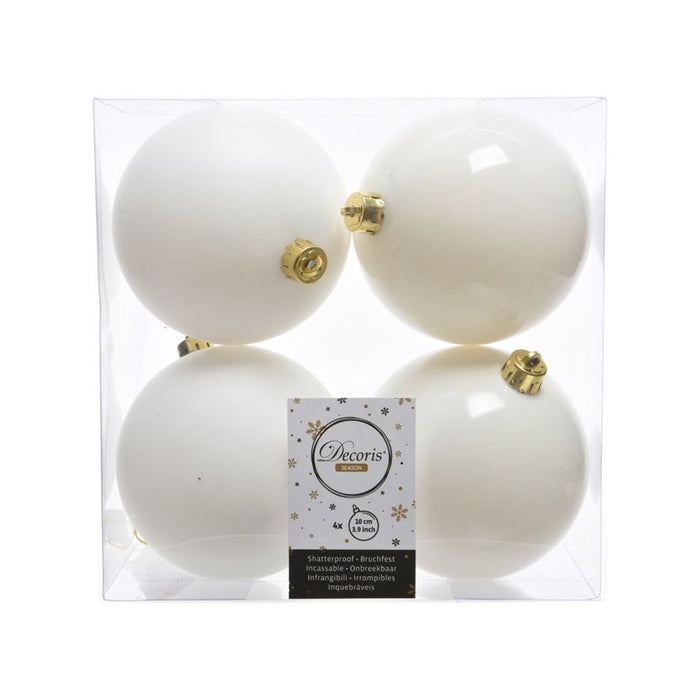 Shatterproof Plain Baubles Pack 4