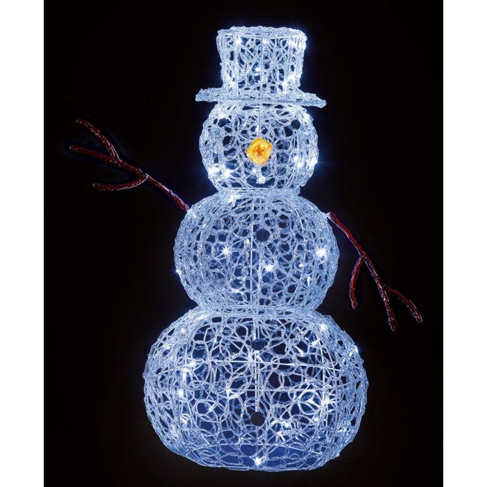 Acrylic Snowman 80 White LEDs