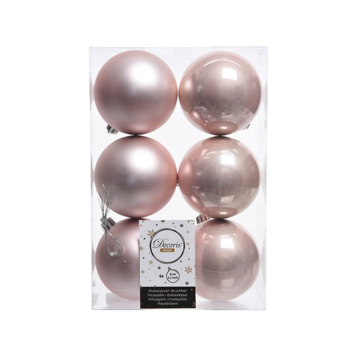 Shatterproof Plain Baubles Pack 6