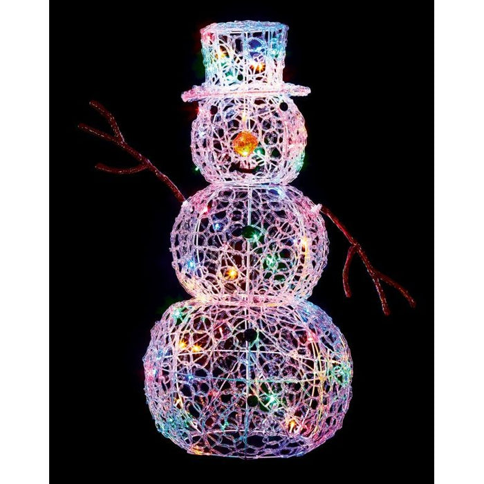 Multi Action Lit Snowman 90cm