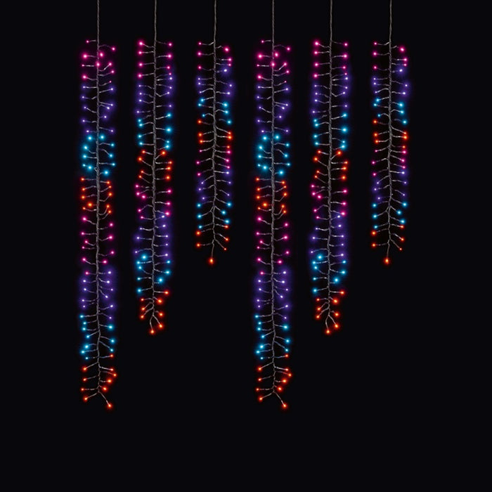 Multi Action LED 18 Drop Tree Cluster Rainbow