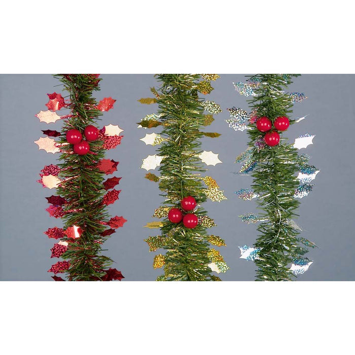 Tinsel Garland & Holly